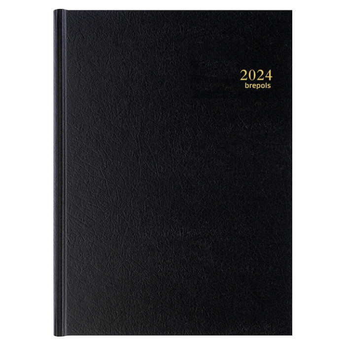 Agenda 2024 Brepols Bremax Santex A4 1dag/1pagina 4 kolommen zwart